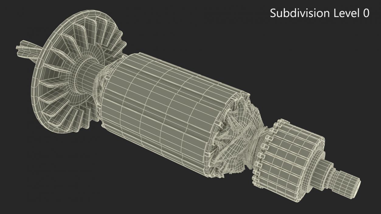 Old Electric Motor Rotor 3D model