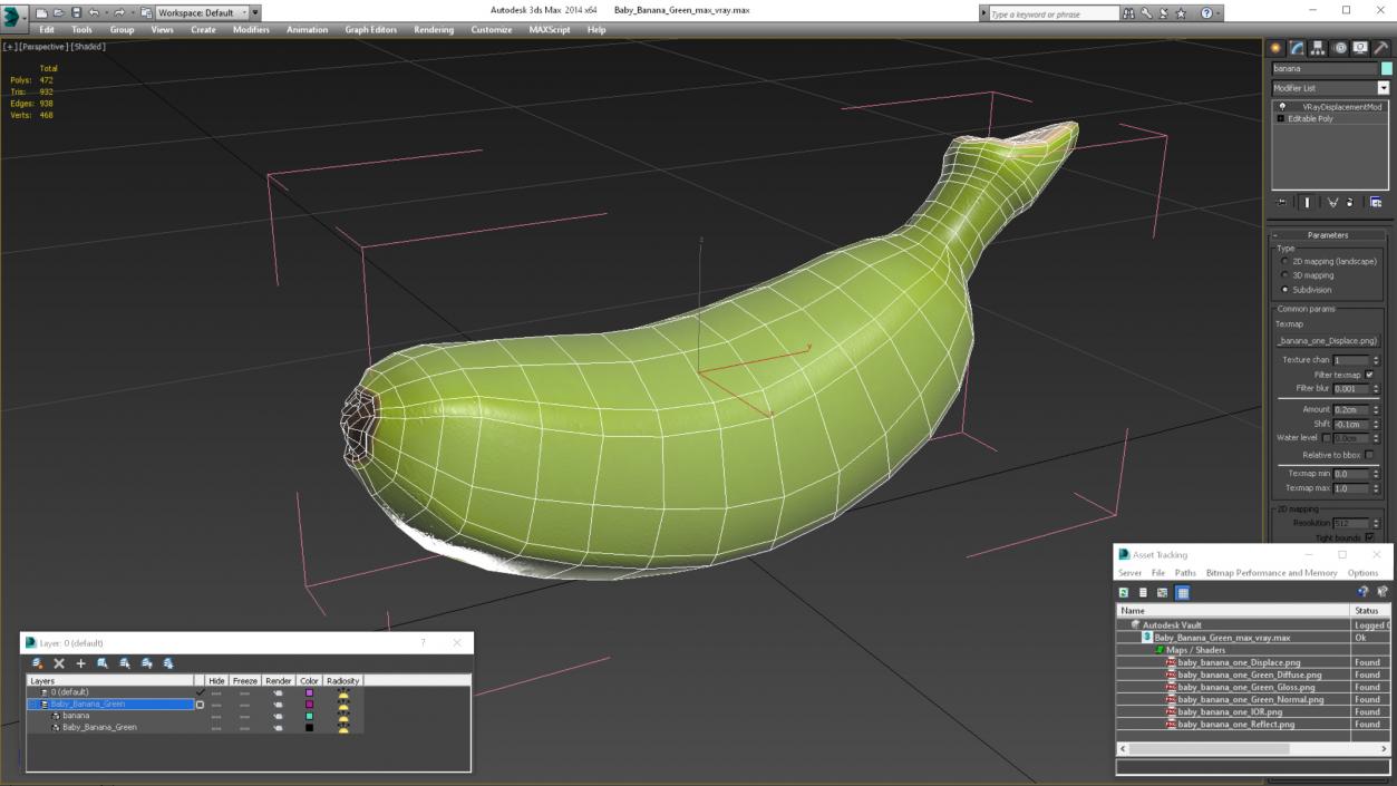 Baby Banana Green 3D