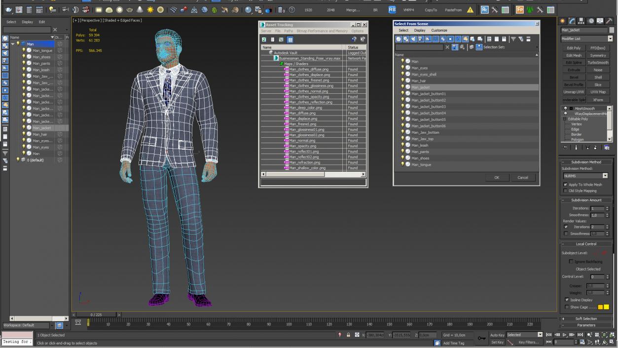 3D model Businessman Standing Pose