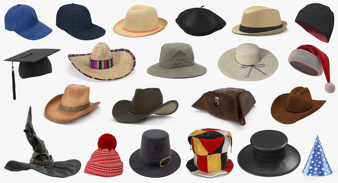 Hats Collection 5 3D