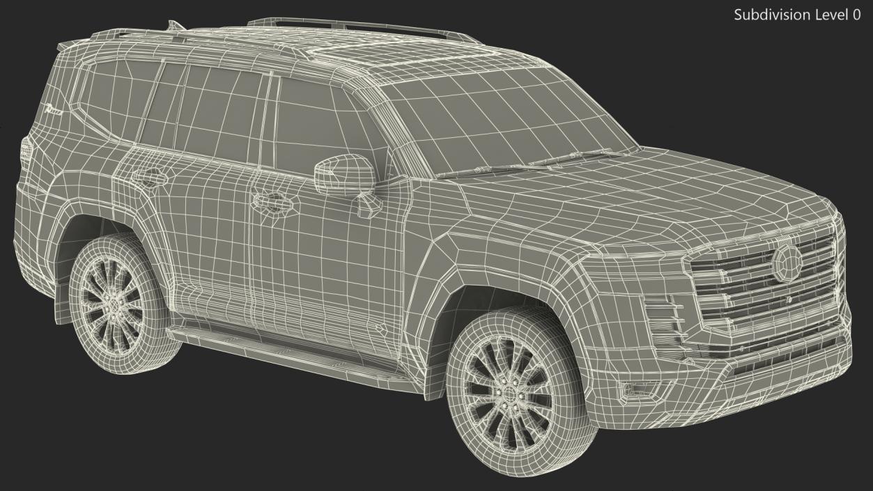 3D Toyota Land Cruiser 2022 Light On model