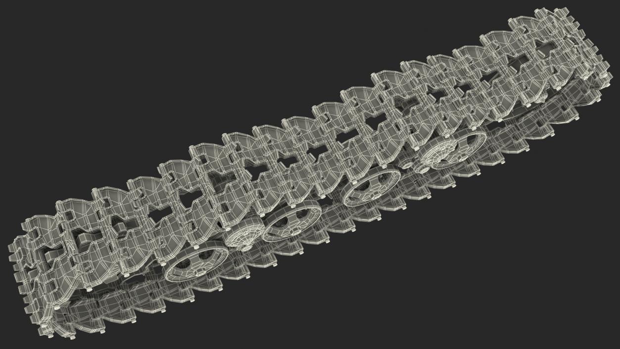 3D Old Tank Tread Rigged