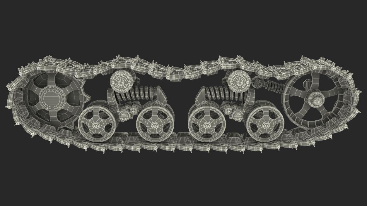 3D Old Tank Tread Rigged