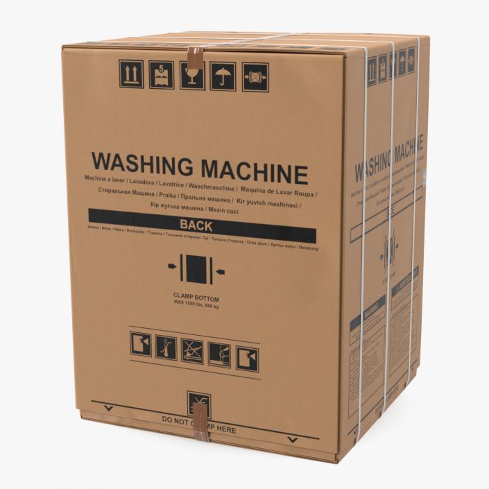 3D Washing Machine Cardboard Package model