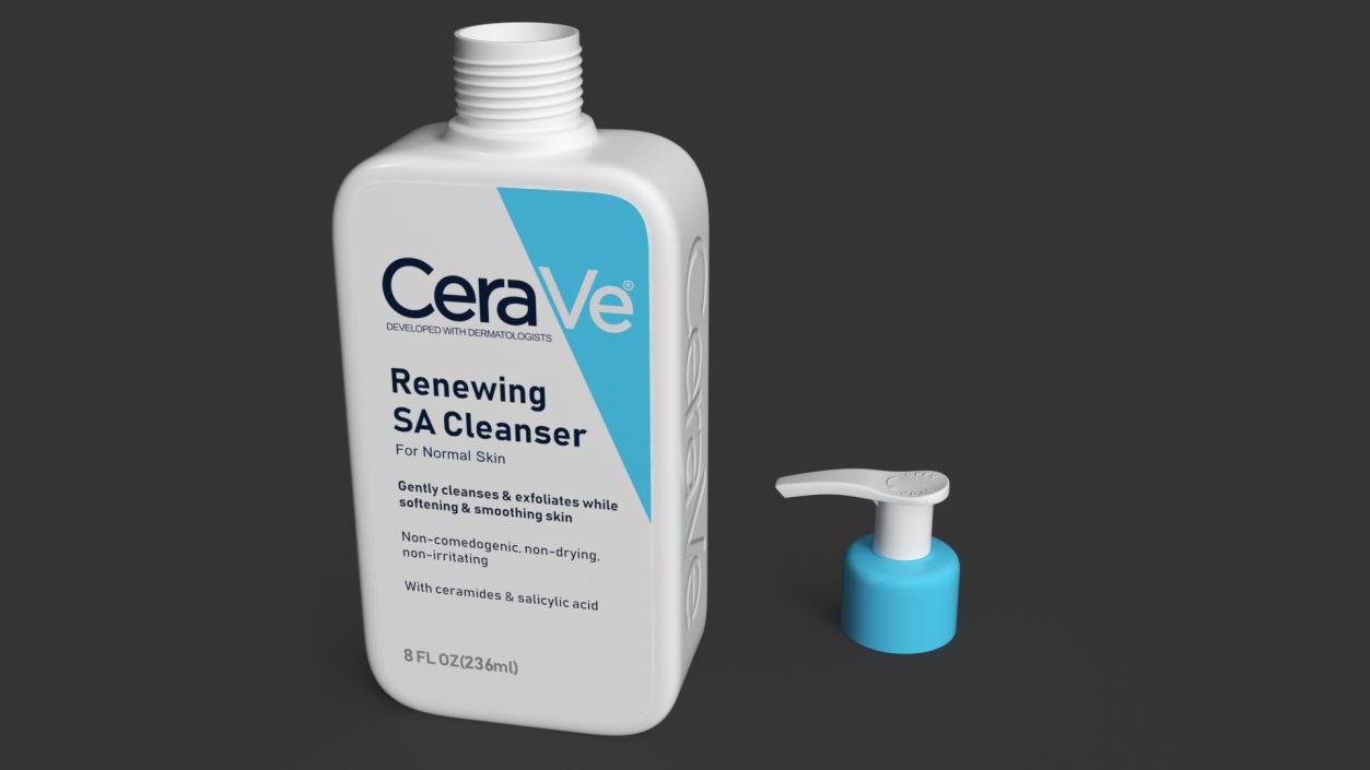 CeraVe Cleanser Dispenser Bottle 236 ml Blue 3D model