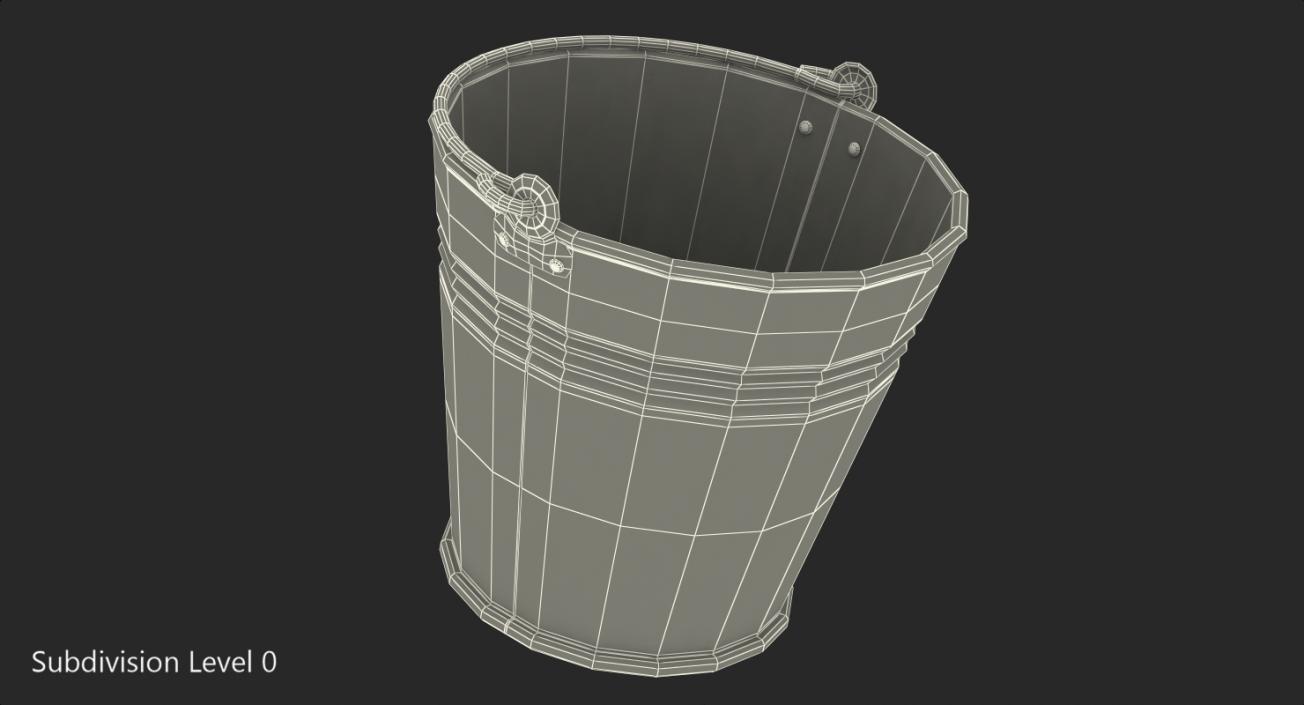 3D Rusty Metal Pail