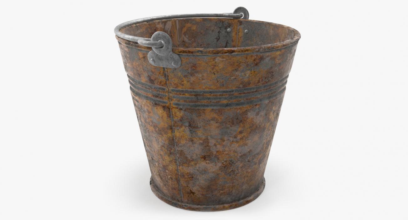 3D Rusty Metal Pail