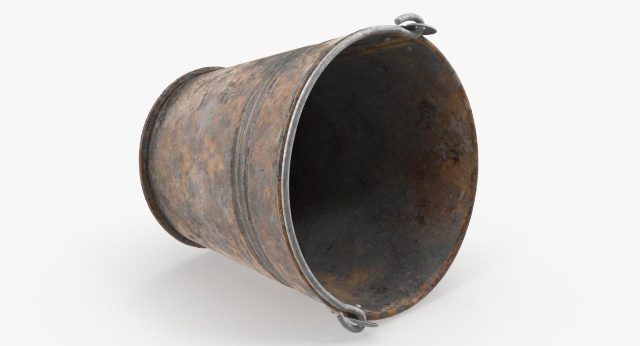 3D Rusty Metal Pail