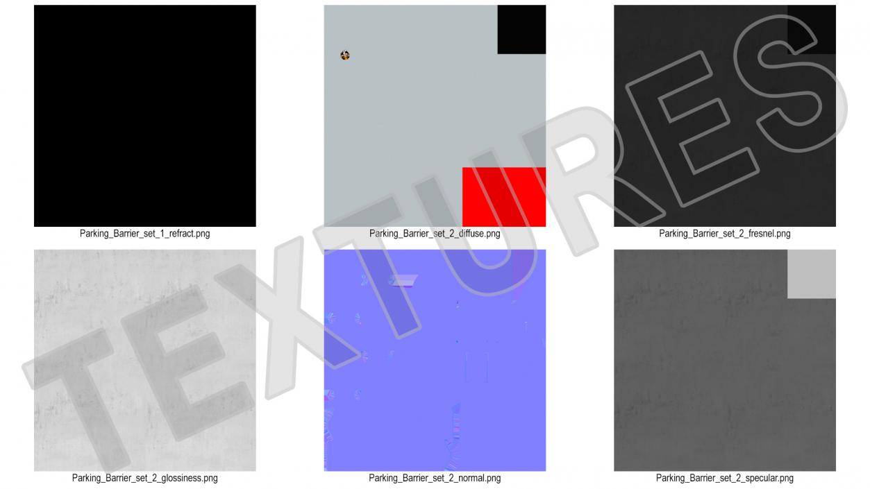 Security Folding Parking Post 3D model