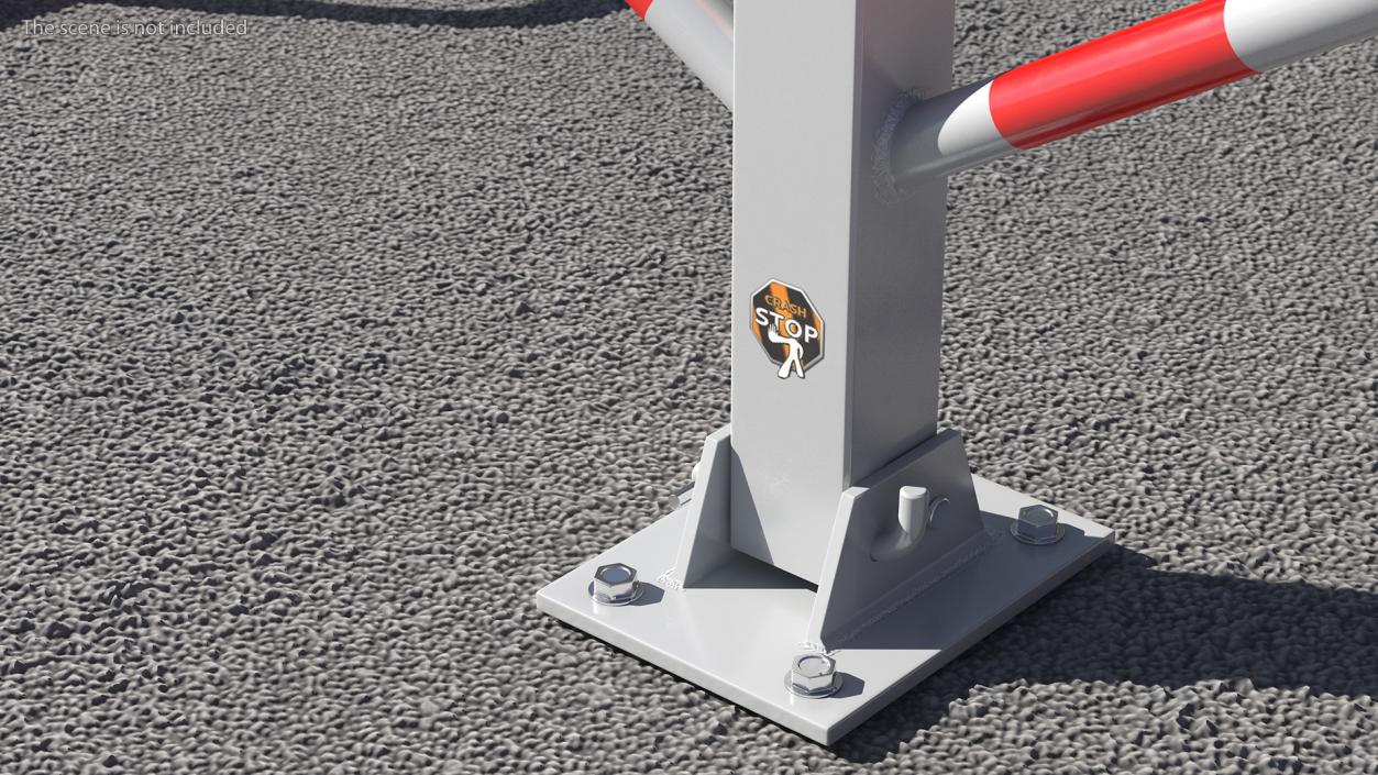 Security Folding Parking Post 3D model