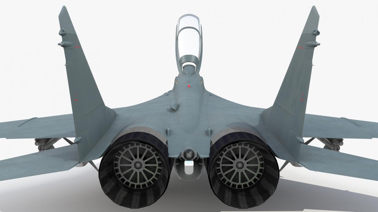 MiG 29 KUBR Russian Tandem Fighter Aircraft with Armament Rigged 3D model