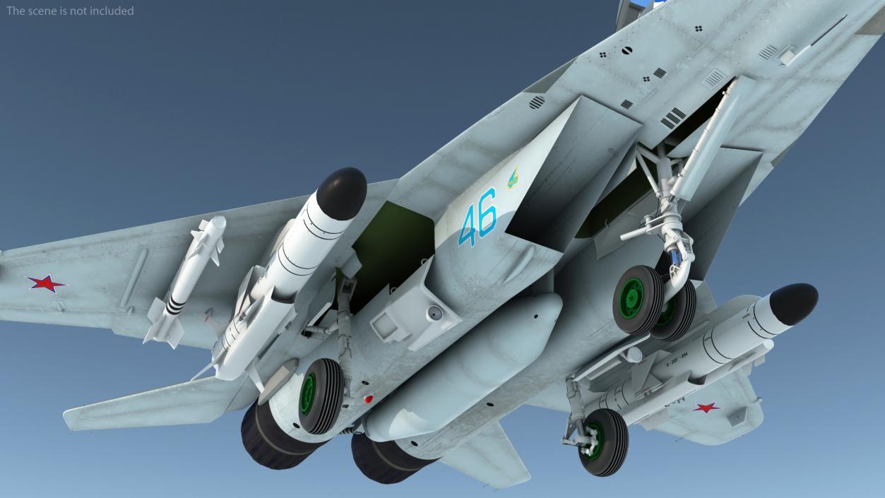 MiG 29 KUBR Russian Tandem Fighter Aircraft with Armament Rigged 3D model