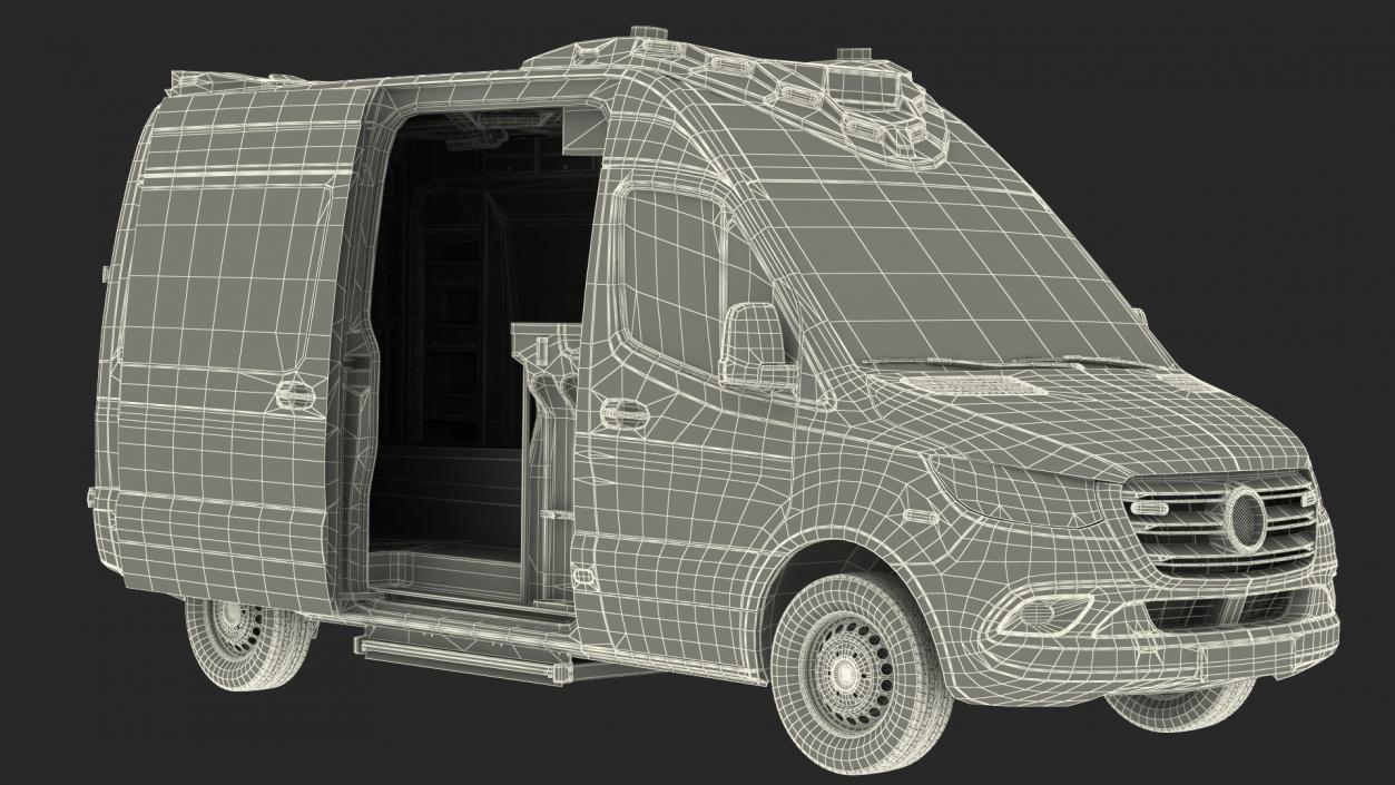 3D Emergency Ambulance Rigged