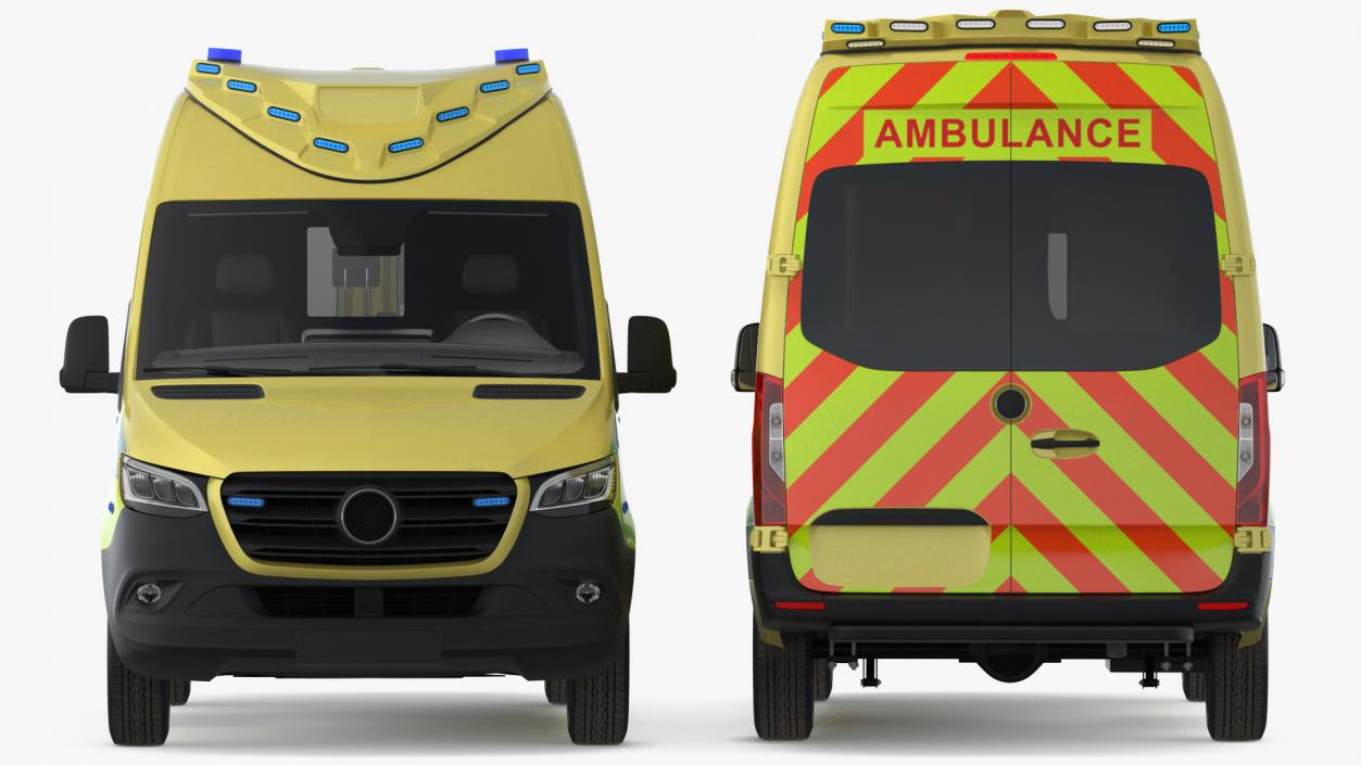 3D Emergency Ambulance Rigged