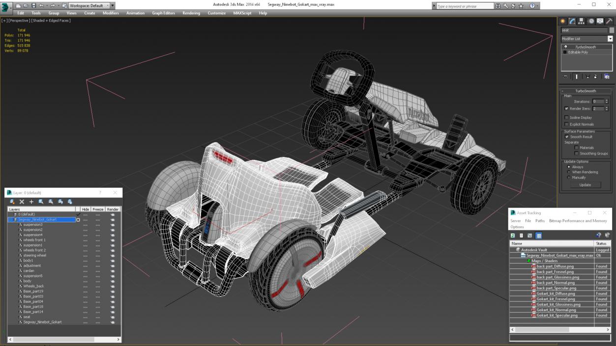 3D Segway Ninebot Gokart