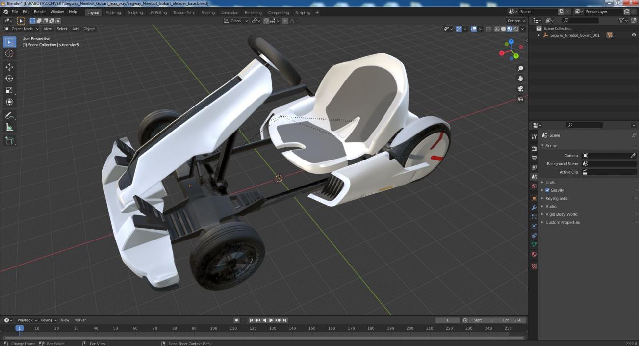 3D Segway Ninebot Gokart