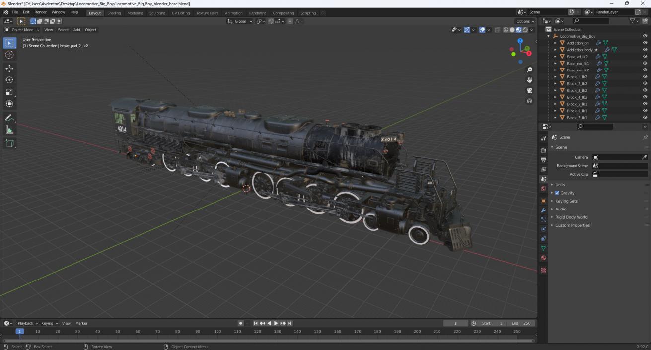 3D model Locomotive Big Boy 2