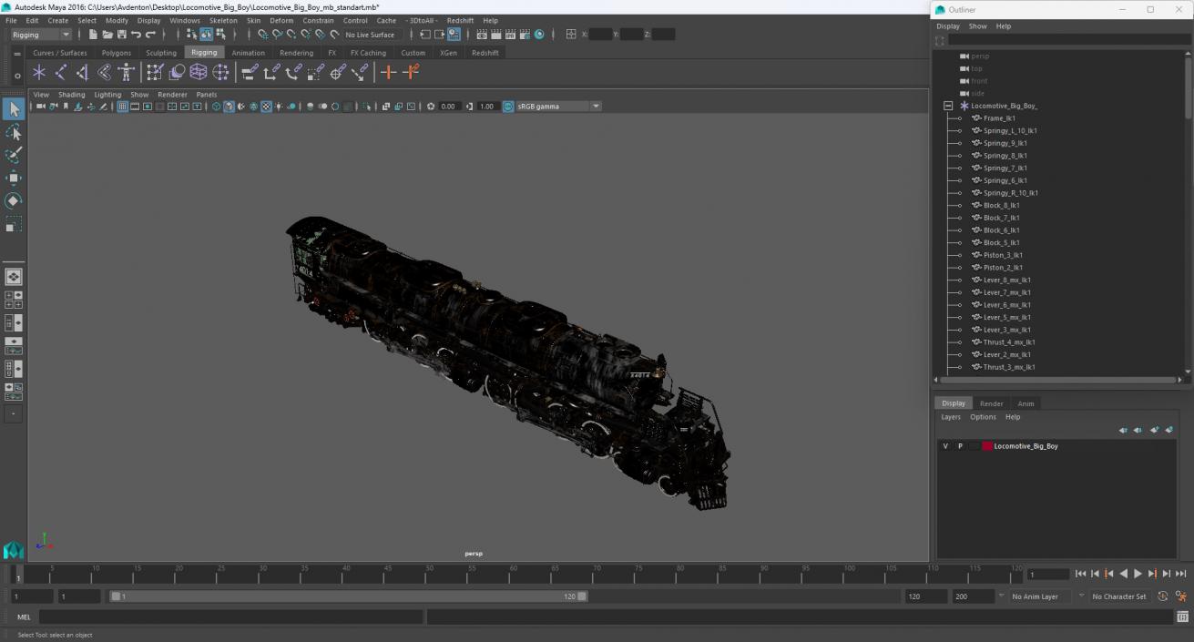 3D model Locomotive Big Boy 2