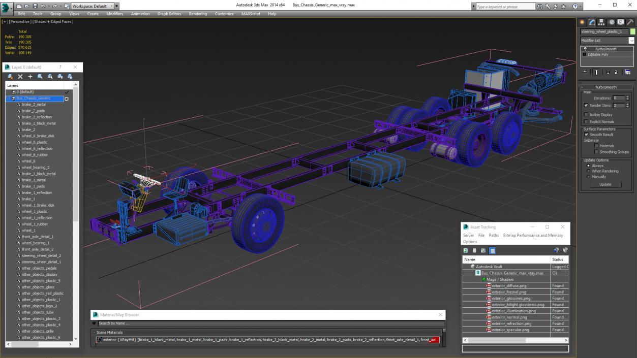 Bus Chassis Generic 3D model