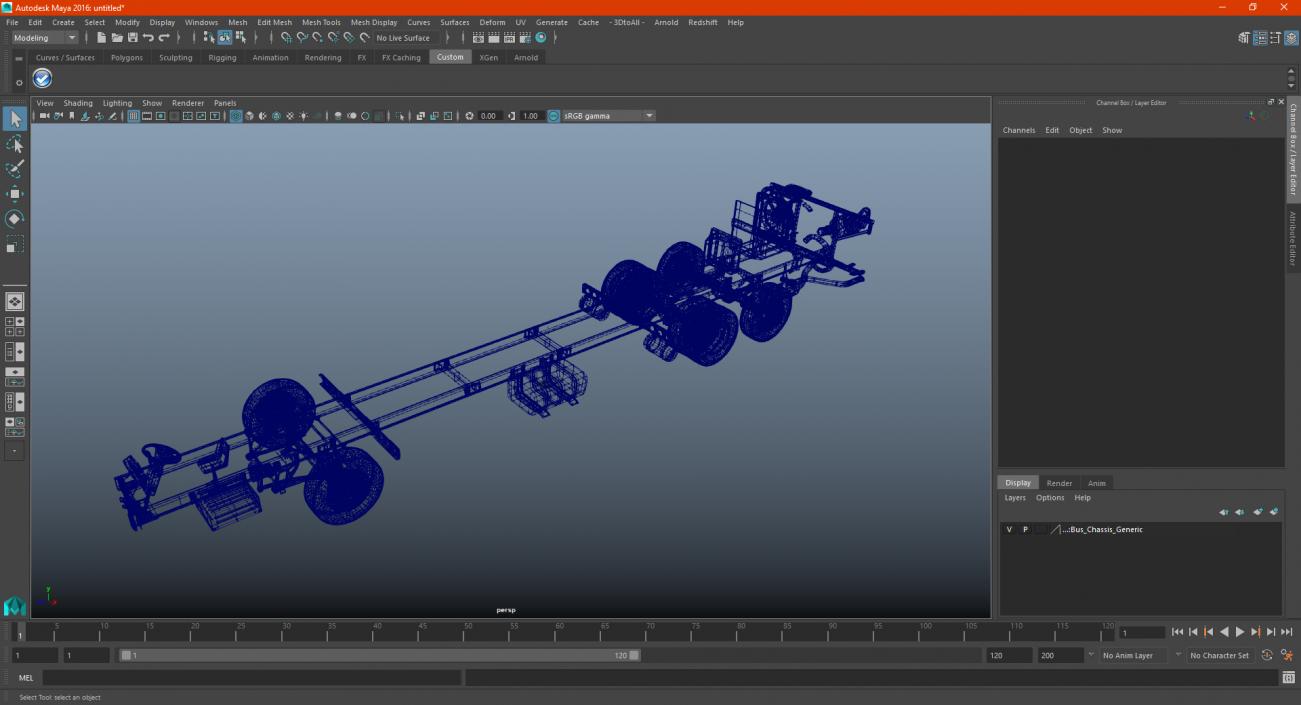 Bus Chassis Generic 3D model