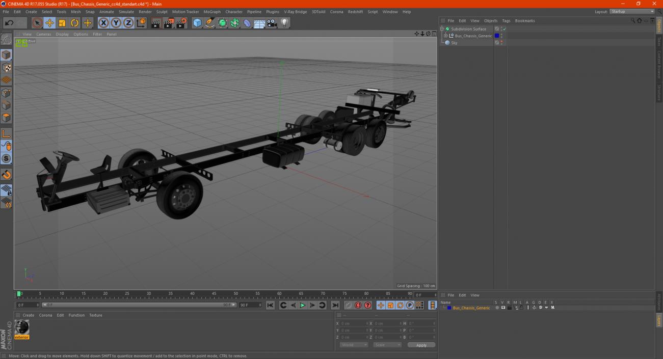 Bus Chassis Generic 3D model