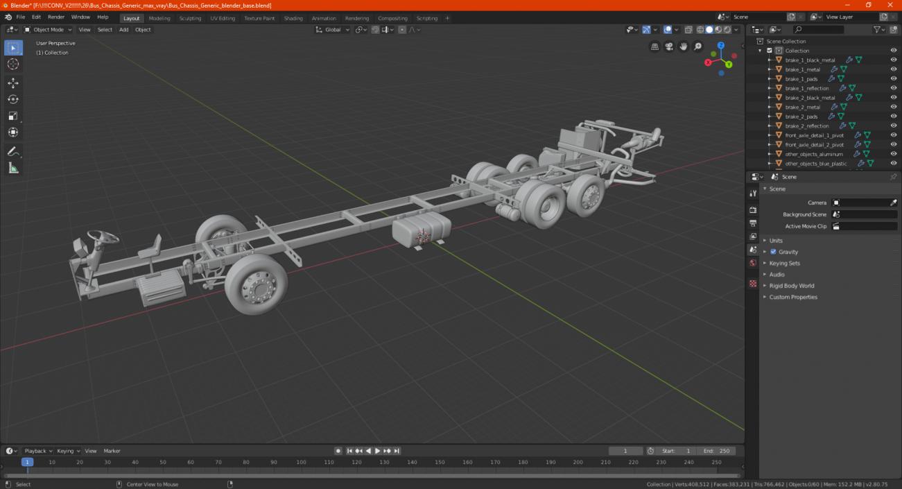 Bus Chassis Generic 3D model