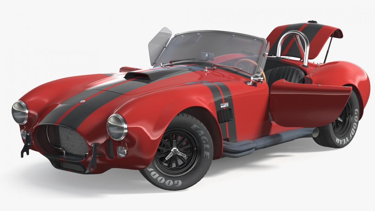 3D Racing Cobra Shelby 1965 Rigged