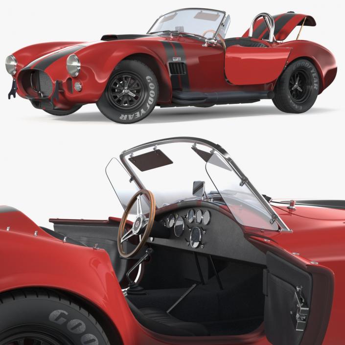 3D Racing Cobra Shelby 1965 Rigged