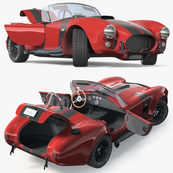 3D Racing Cobra Shelby 1965 Rigged