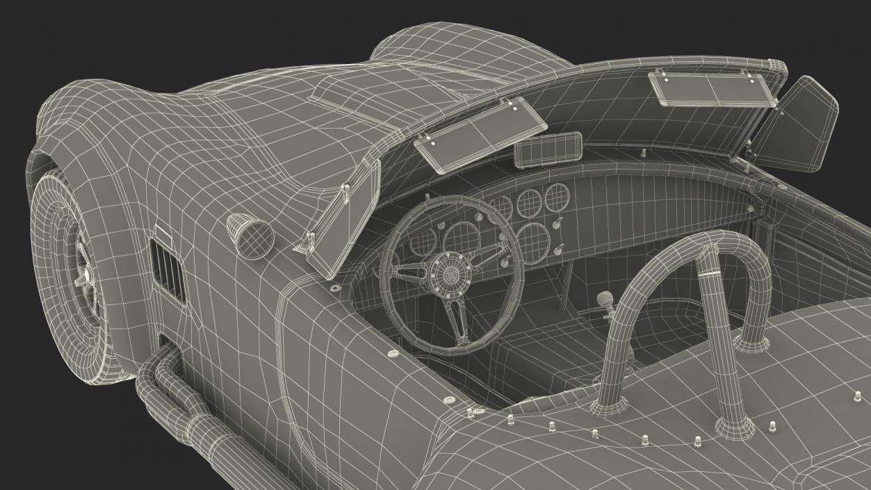 3D Racing Cobra Shelby 1965 Rigged