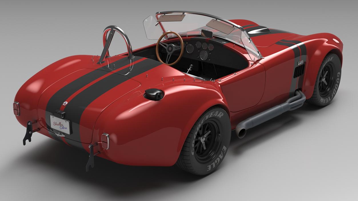 3D Racing Cobra Shelby 1965 Rigged