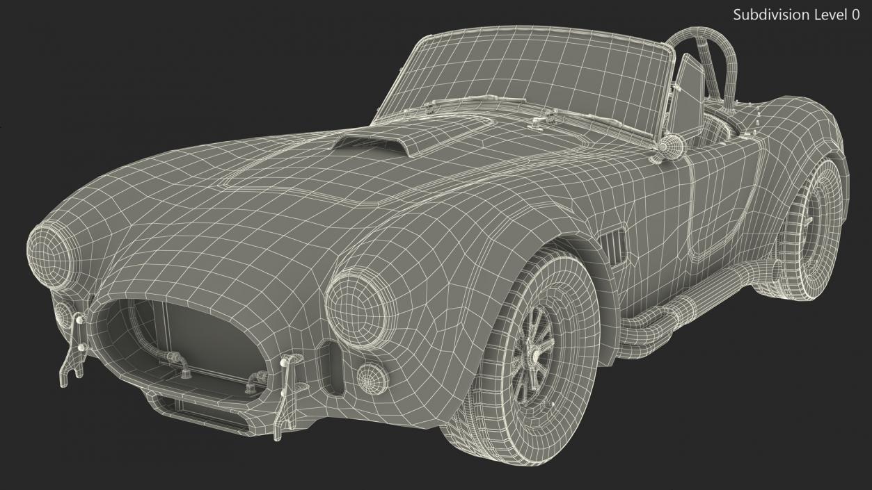 3D Racing Cobra Shelby 1965 Rigged