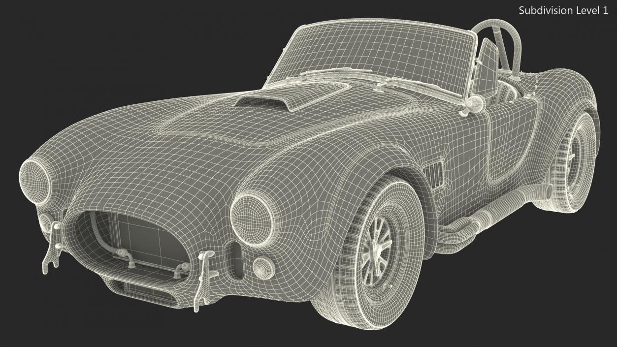 3D Racing Cobra Shelby 1965 Rigged