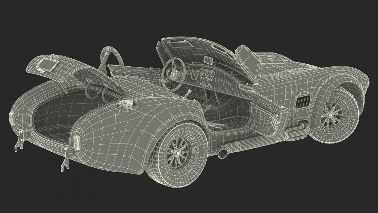 3D Racing Cobra Shelby 1965 Rigged