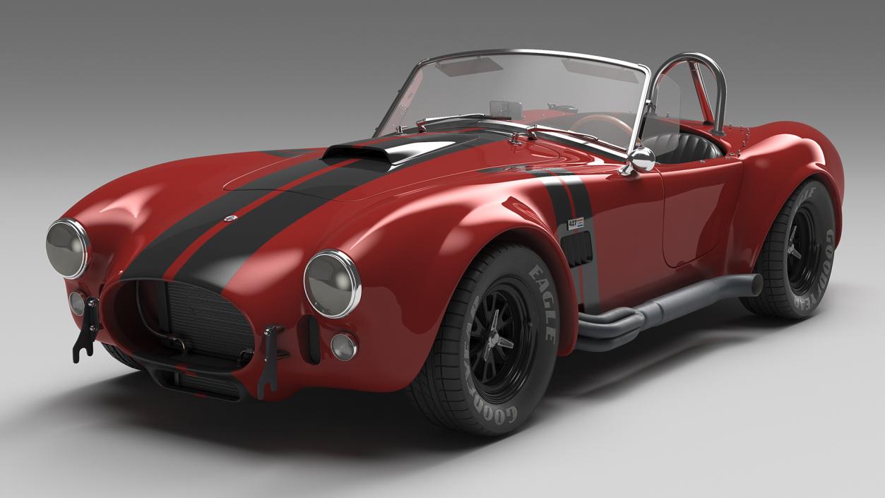 3D Racing Cobra Shelby 1965 Rigged