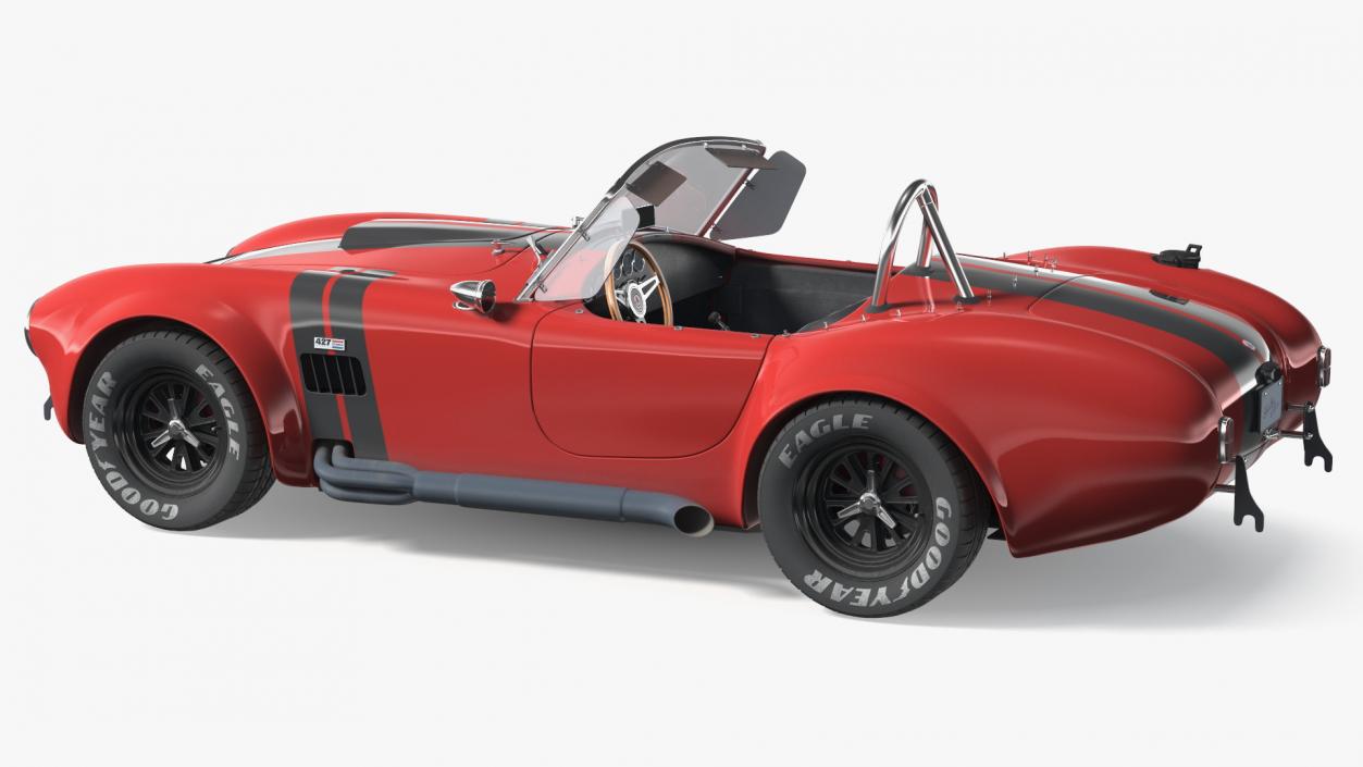 3D Racing Cobra Shelby 1965 Rigged