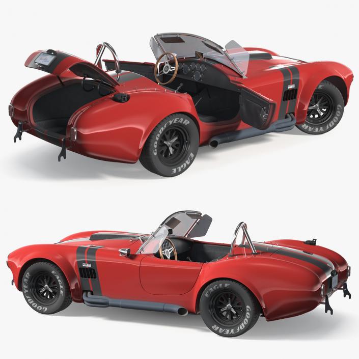 3D Racing Cobra Shelby 1965 Rigged