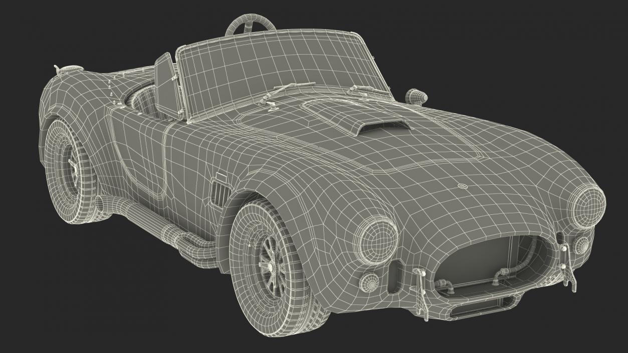 3D Racing Cobra Shelby 1965 Rigged