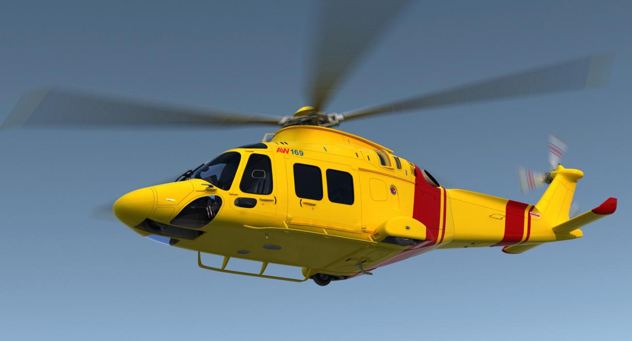 3D Helicopter AgustaWestland AW169