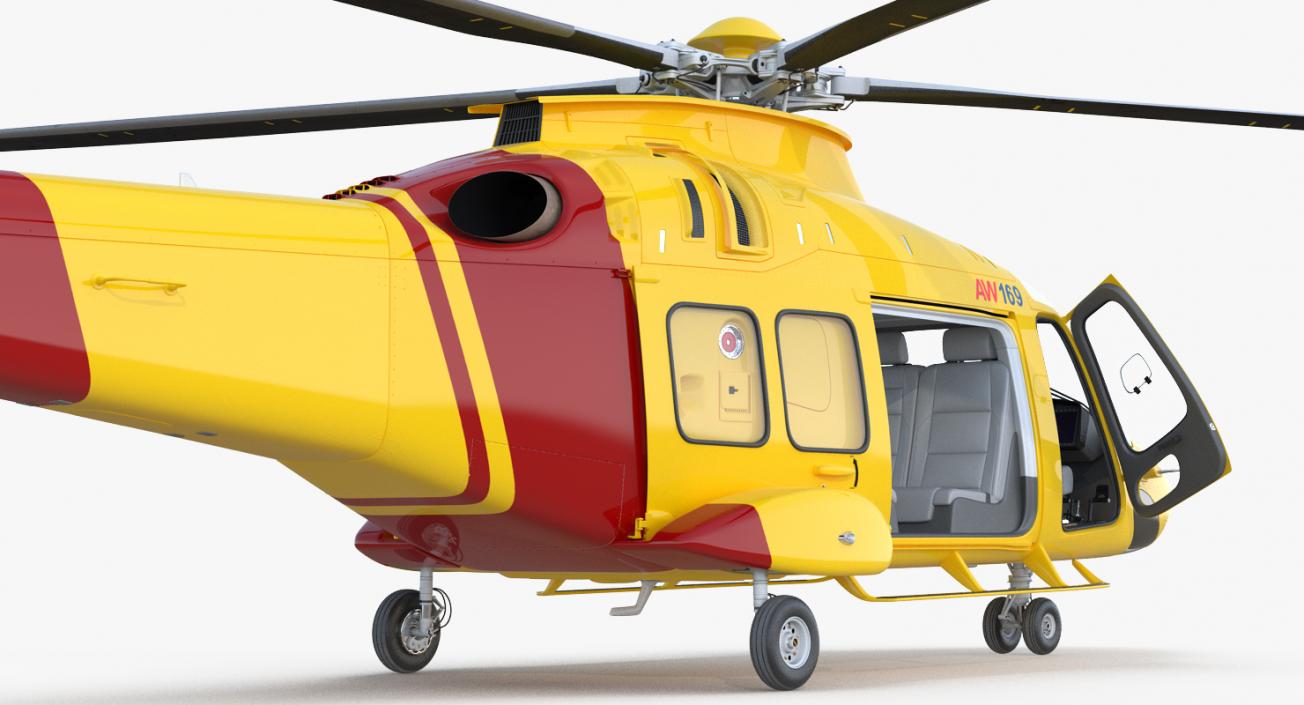 3D Helicopter AgustaWestland AW169