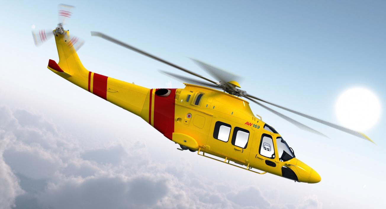 3D Helicopter AgustaWestland AW169