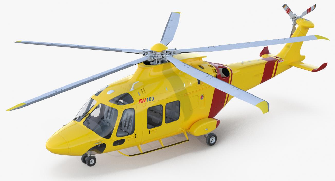 3D Helicopter AgustaWestland AW169