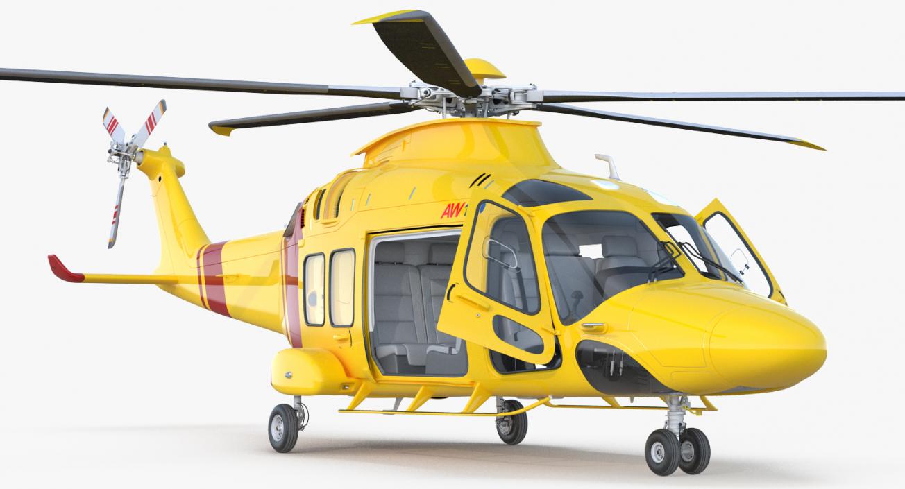 3D Helicopter AgustaWestland AW169