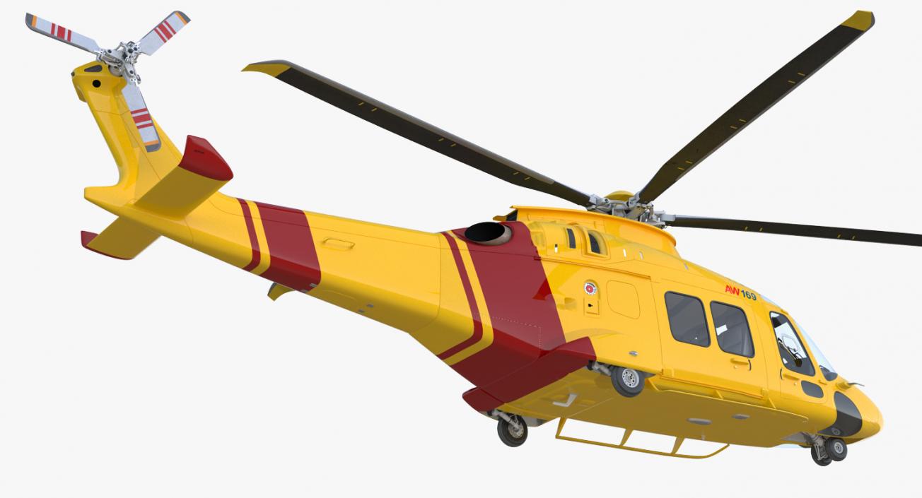 3D Helicopter AgustaWestland AW169