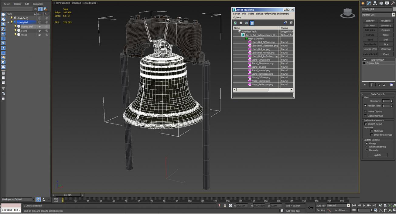 3D model Liberty Bell Independence Hall