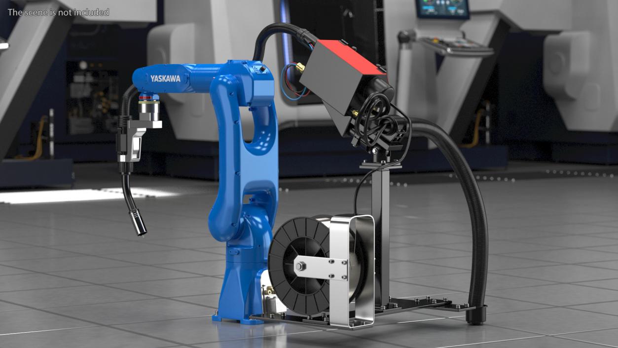 3D Yaskawa ArcWorld RS Mini Arc Welding Cell Rigged model