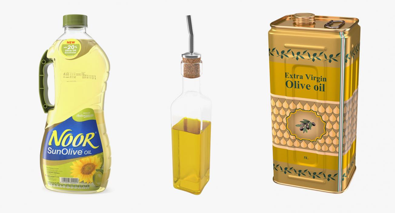 3D model Olive Oil Bottles Collection 2