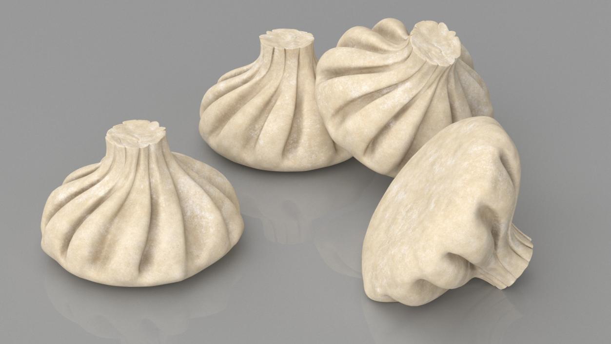 3D Khinkali Dumpling Raw for 3D Print 2