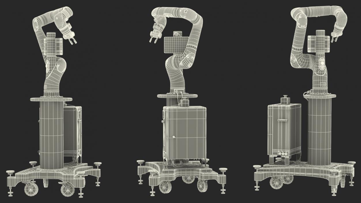 3D model Collaborative Robot with Mobile Pedestal