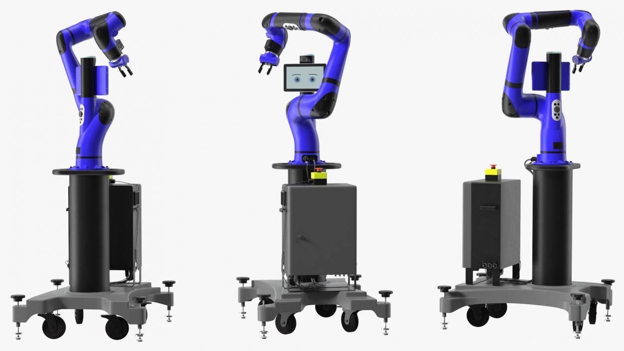 3D model Collaborative Robot with Mobile Pedestal